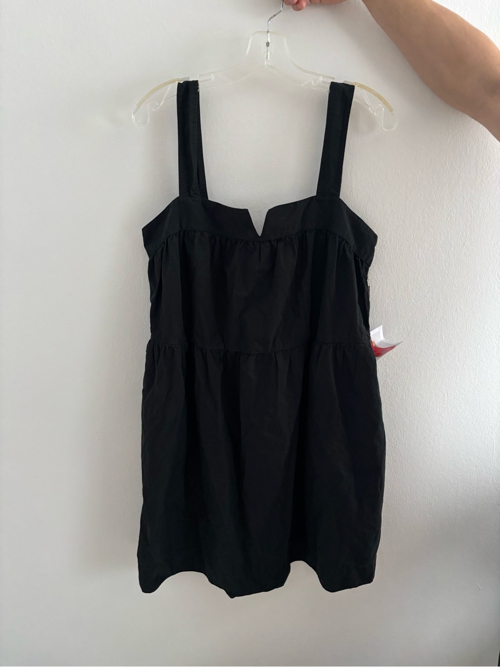 Nation LTD Black Sleeveless Square-Notch Mini Dress size M